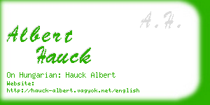 albert hauck business card